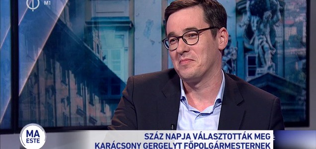 A közmédia interjúja Karácsony Gergellyel