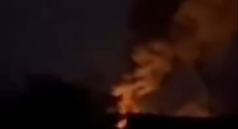 kigyulladt lőszerraktár