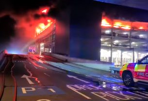 Luton repülőtér tűz